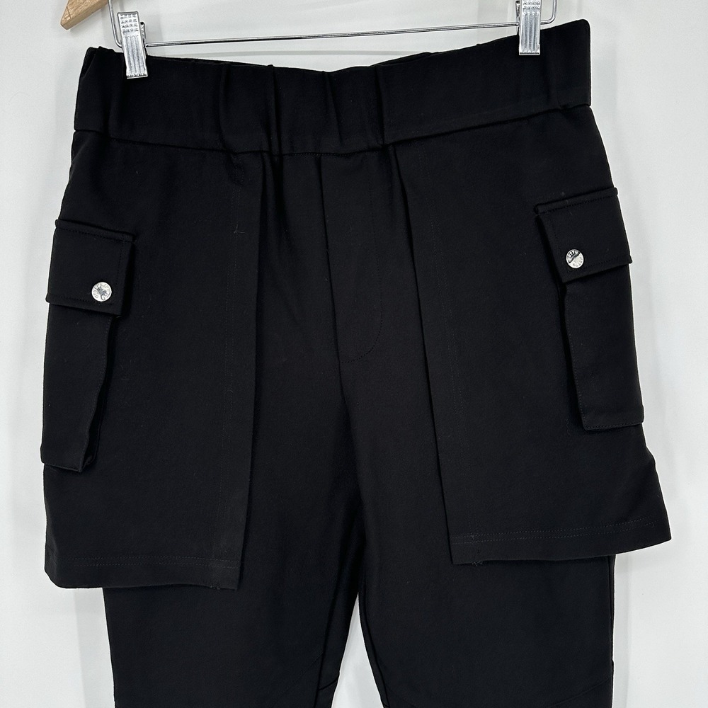 Orttu Medium NY Skirt Pants Jogger Black Men Avant-garde Elastic Waist Slim Cut - Picture 1 of 15